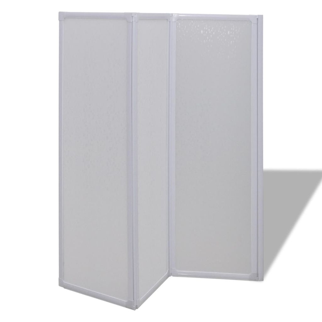 VidaXL Badscherm 3 panelen vouwbaar 141 x 132 cm