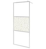 vidaXL Inloopdouchewand met stenenmotief 140x195 cm ESG-glas