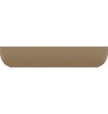 VidaXL Wastafel rechthoekig 71x38 cm keramiek matcrème