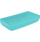 VidaXL Wastafel rechthoekig 71x38 cm keramiek mat lichtgroen