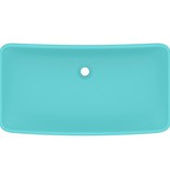 VidaXL Wastafel rechthoekig 71x38 cm keramiek mat lichtgroen