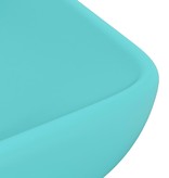 VidaXL Wastafel rechthoekig 71x38 cm keramiek mat lichtgroen