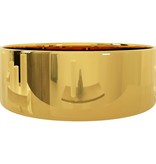 VidaXL Wastafel 40x15 cm keramiek goudkleurig