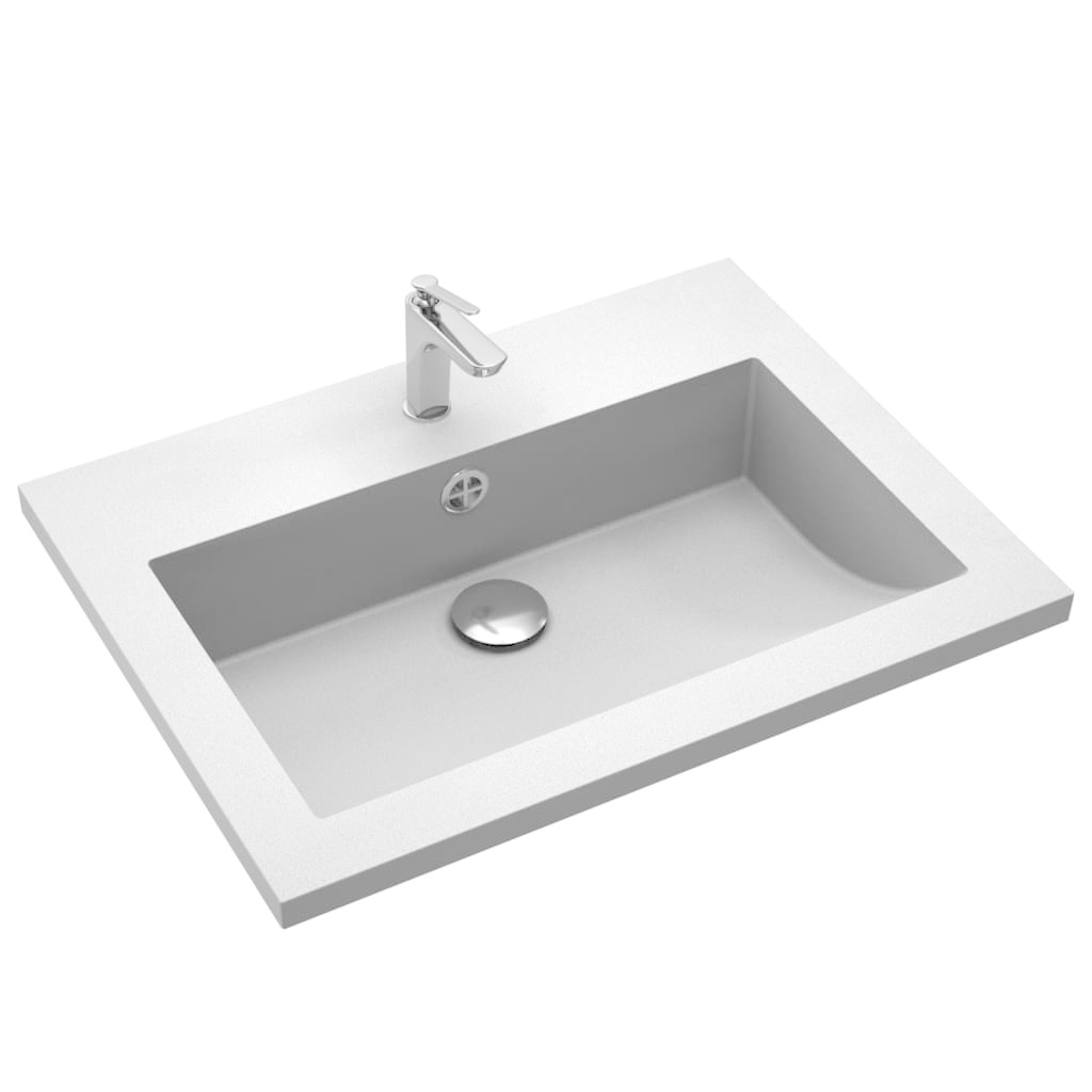 VidaXL Wasbak 600x450x120 mm graniet grijs