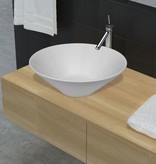 VidaXL Keramische wasbak taps (wit)