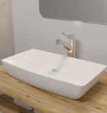 VidaXL Luxe keramische rechthoekige wasbak 71 x 39 cm (wit)