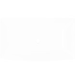 VidaXL Luxe keramische rechthoekige wasbak 71 x 39 cm (wit)