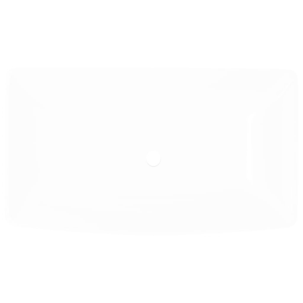 VidaXL Luxe keramische rechthoekige wasbak 71 x 39 cm (wit)