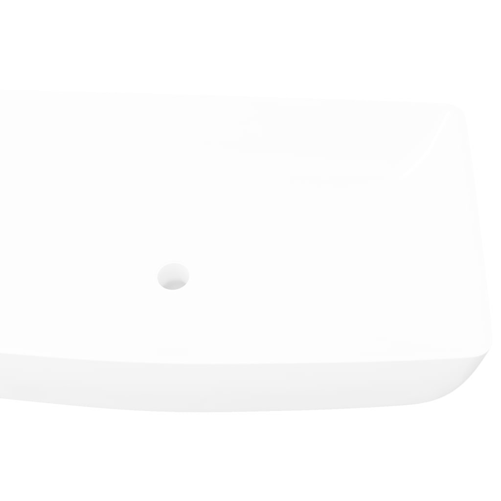 VidaXL Luxe keramische rechthoekige wasbak 71 x 39 cm (wit)