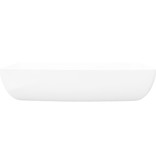 VidaXL Luxe keramische rechthoekige wasbak 71 x 39 cm (wit)