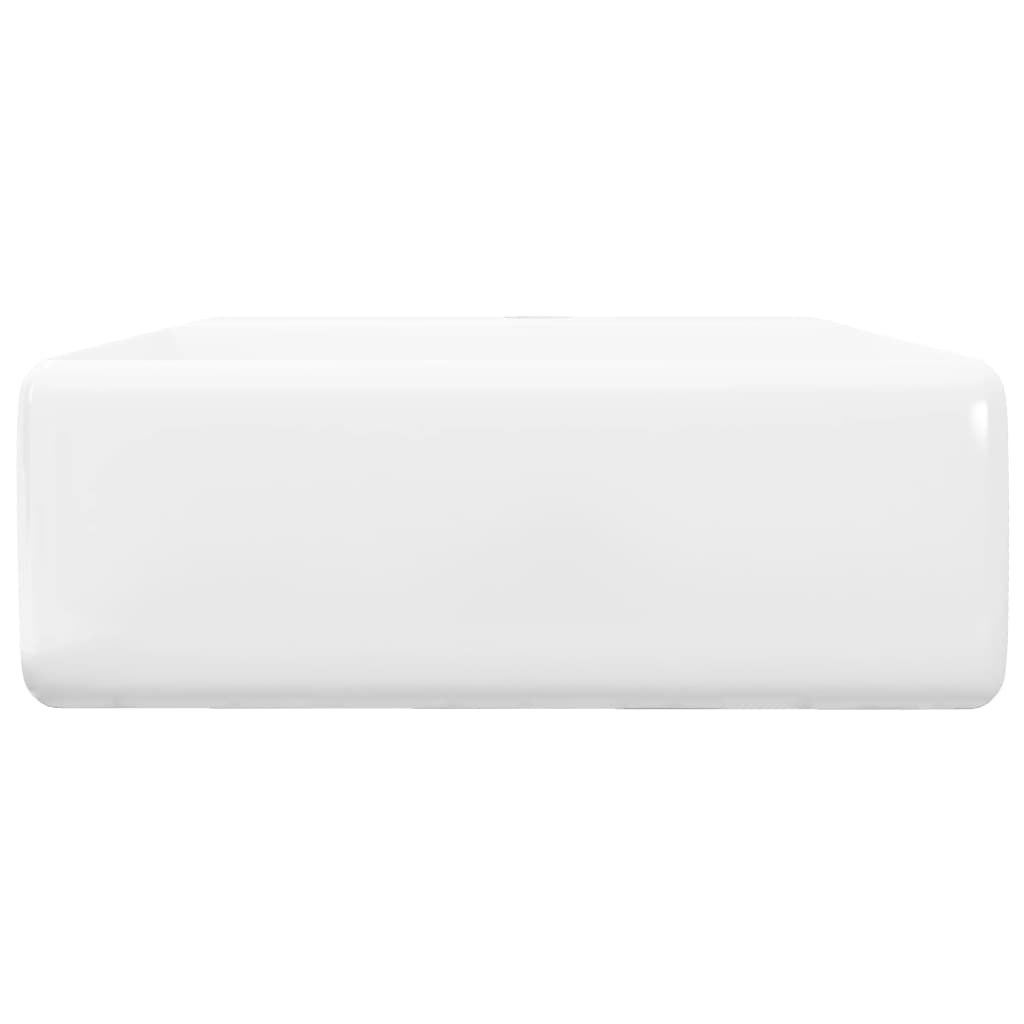 VidaXL Luxe wastafel met overloop en kraangat vierkant keramiek 41x41 cm