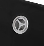 VidaXL Wastafel met overloop zwart ovaal keramiek 59 x 38,5 cm