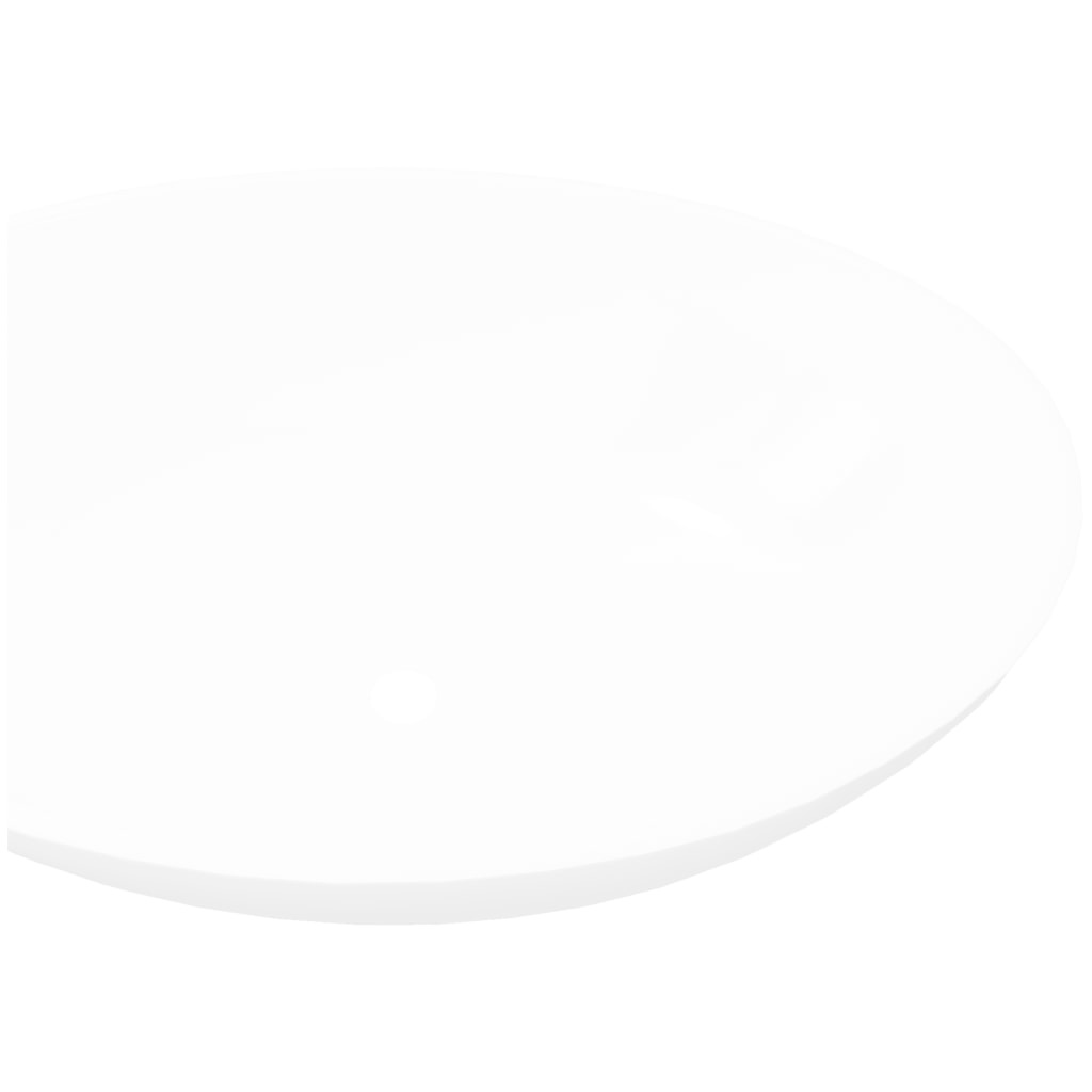 VidaXL Wastafel ovaal 40x33 cm keramiek wit