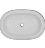 VidaXL Luxe keramische wasbak ovaal 63 x 42 cm (wit)