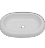 VidaXL Luxe keramische wasbak ovaal 63 x 42 cm (wit)