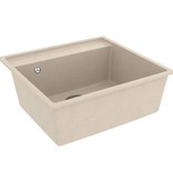 VidaXL Gootsteen met overloopgat graniet beige