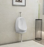 VidaXL Wandurinoir met spoelklep keramiek wit