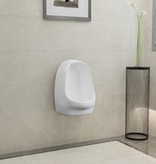 VidaXL Wandurinoir met spoelklep keramiek wit