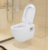 vidaXL Wandtoilet keramiek wit