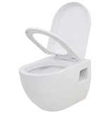 vidaXL Wandtoilet keramiek wit