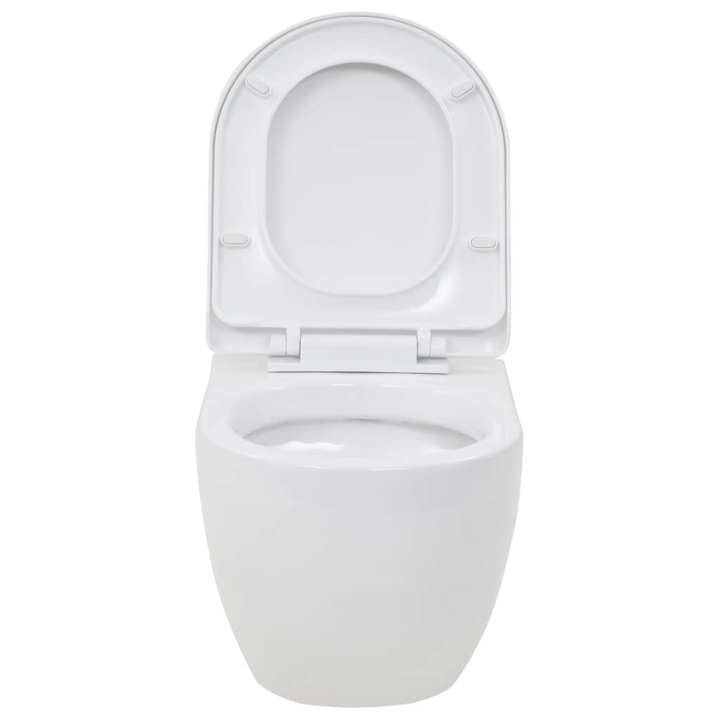 vidaXL Wandtoilet keramiek wit