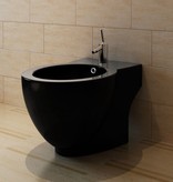 vidaXL Ronde staande keramieken bidet (zwart)