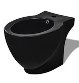 VidaXL Ronde staande keramieken bidet (zwart)