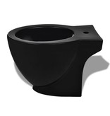 VidaXL Ronde staande keramieken bidet (zwart)