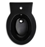 VidaXL Ronde staande keramieken bidet (zwart)