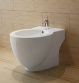 vidaXL Staand bidet rond keramiek wit