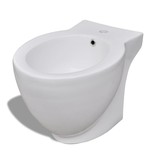 vidaXL Staand bidet rond keramiek wit