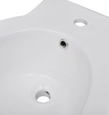 vidaXL Staand bidet rond keramiek wit