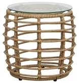 VidaXL 3-delige Bistroset poly rattan eikenkleurig