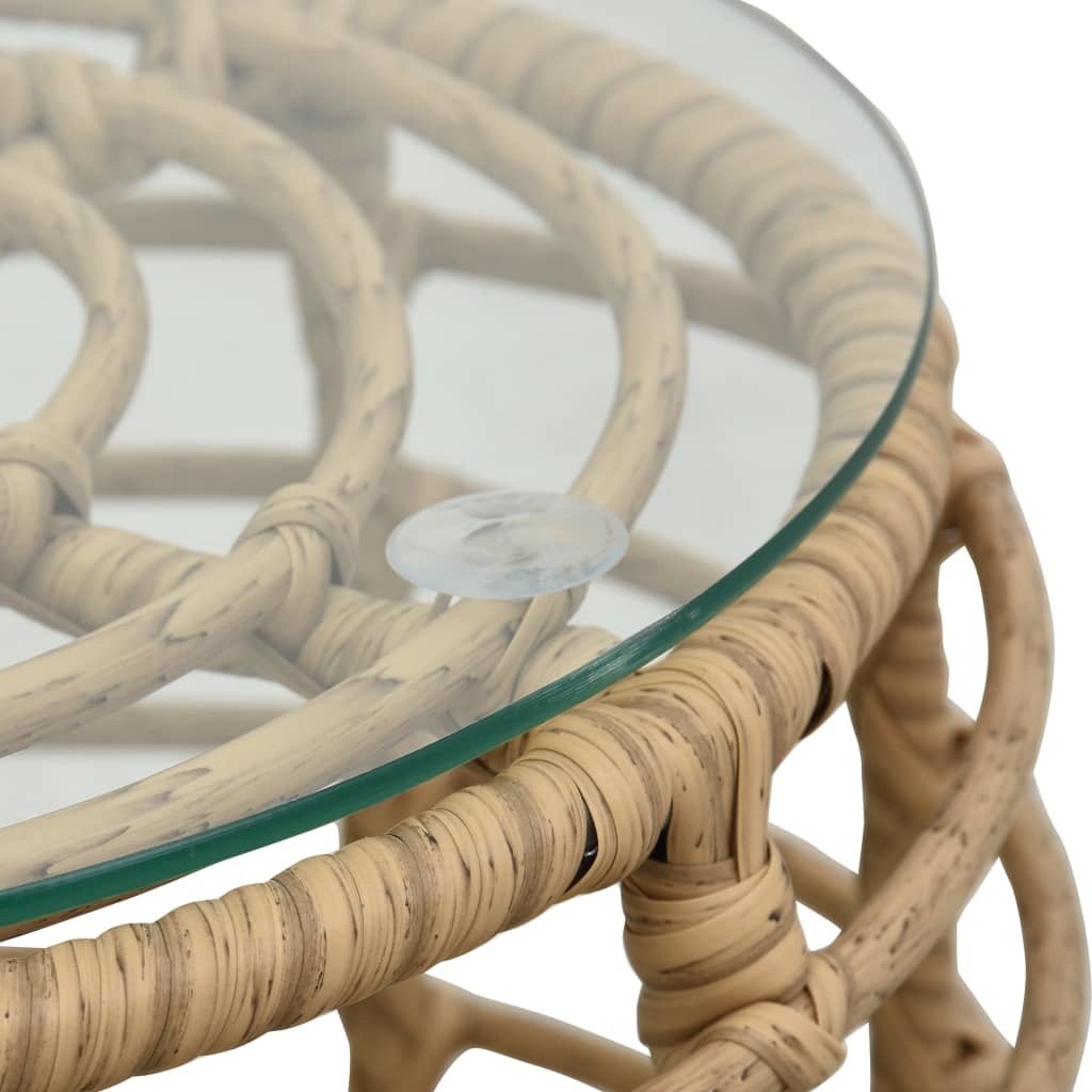 VidaXL 3-delige Bistroset poly rattan eikenkleurig