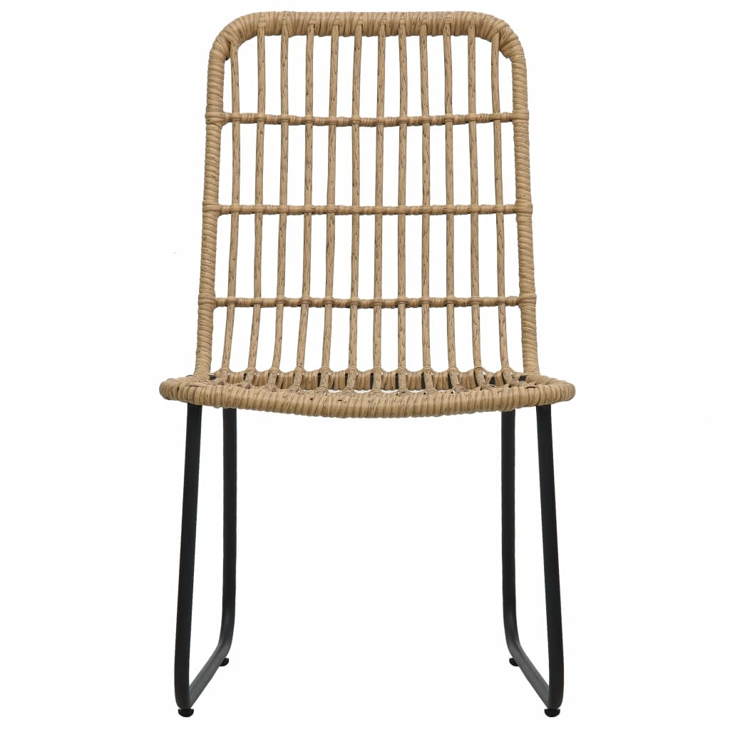 VidaXL 3-delige Bistroset poly rattan eikenkleurig