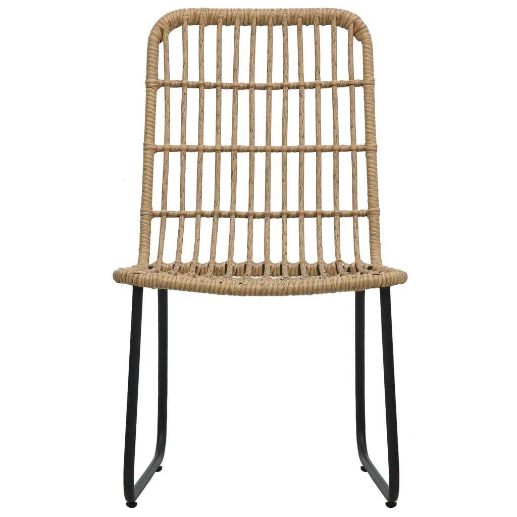 vidaXL 3-delige Bistroset poly rattan eikenkleurig