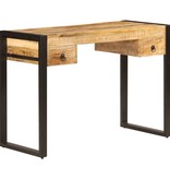 vidaXL Bureau met 2 lades 110x50x77 cm massief mangohout