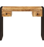 VidaXL Bureau met 2 lades 110x50x77 cm massief mangohout