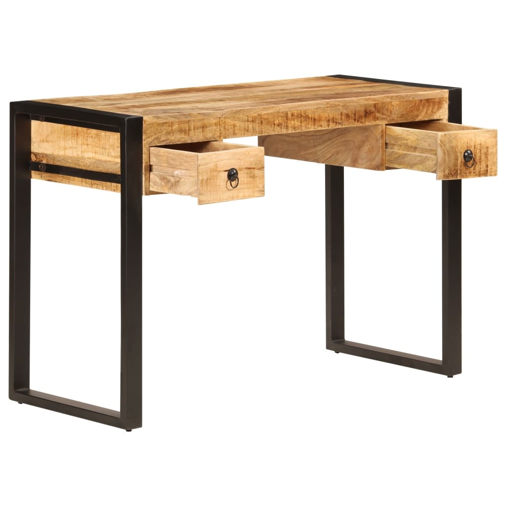 vidaXL Bureau met 2 lades 110x50x77 cm massief mangohout