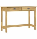 VidaXL Wandtafel Hill Range met 2 lades 110x45x74 cm grenenhout