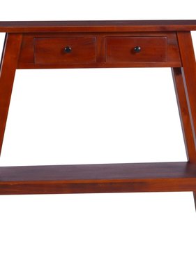 VidaXL Wandtafel 90x30x75 cm massief mahoniehout klassiek bruin