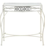 VidaXL Bijzettafel Franse stijl 82x39x76 cm metaal wit