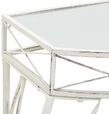 VidaXL Bijzettafel Franse stijl 82x39x76 cm metaal wit