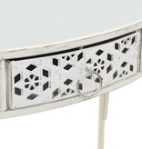 VidaXL Bijzettafel Franse stijl 82x39x76 cm metaal wit