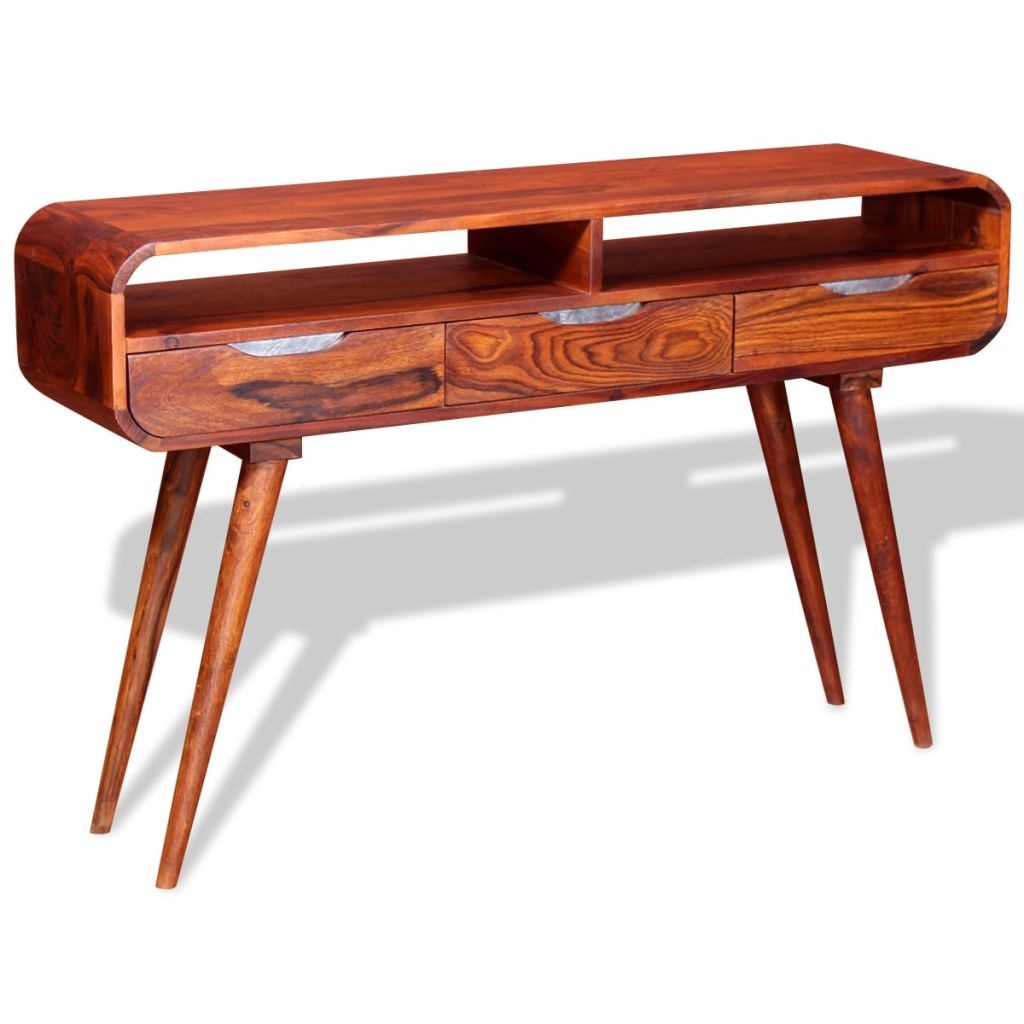 VidaXL Wandtafel 120x30x75 cm massief sheeshamhout
