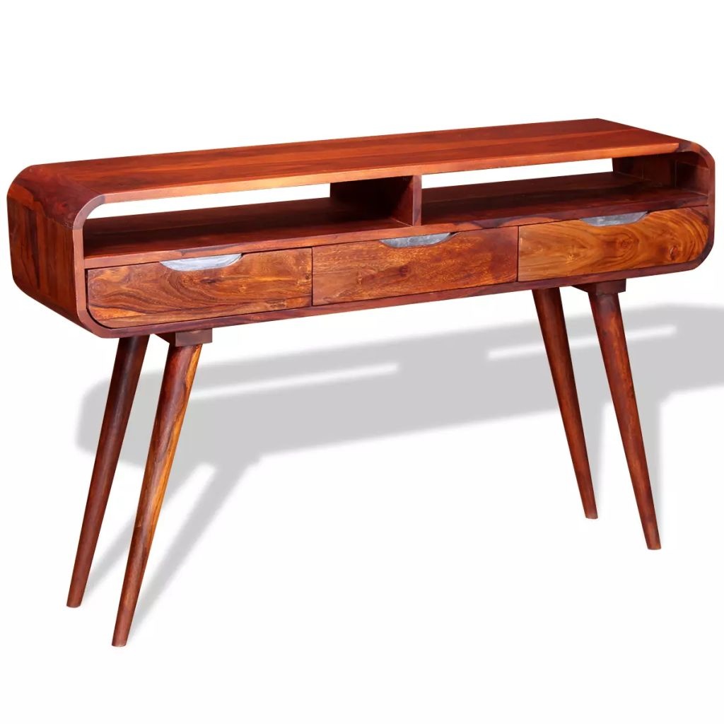 VidaXL Wandtafel 120x30x75 cm massief sheeshamhout