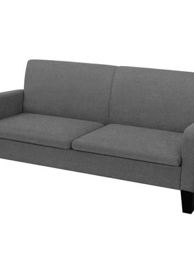 VidaXL Driezitsbank 180x65x76 cm donkergrijs