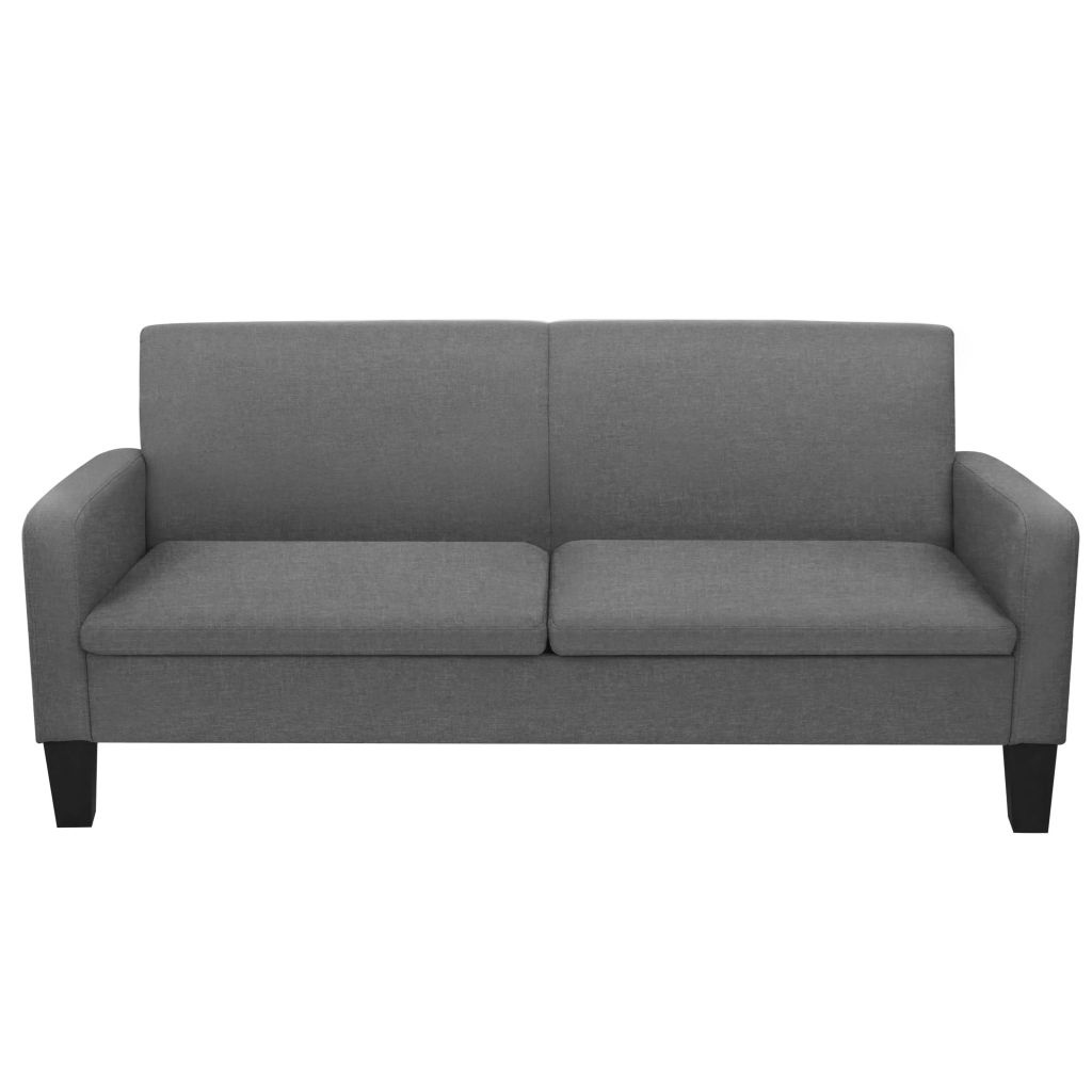 VidaXL Driezitsbank 180x65x76 cm donkergrijs