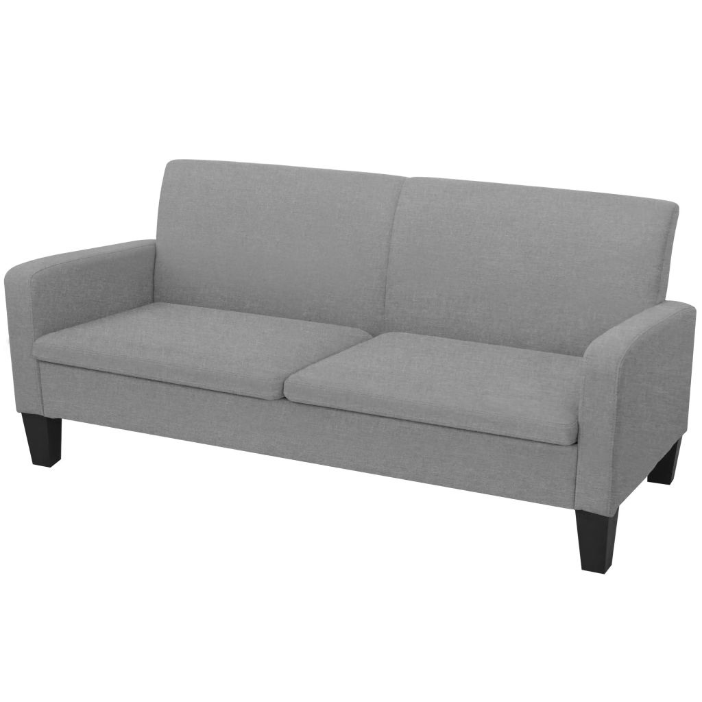 VidaXL Driezitsbank 180x65x76 cm lichtgrijs