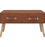 VidaXL Bank met lades 80 cm kunstleer bruin